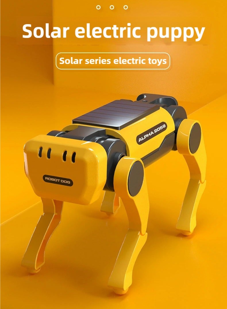 MAOGEDA Solar-Powered Robotic Dog Building Kit - STEM Educational Toy for Kids, Electronic Pets Robot Dog Toy, Solar or Battery Operated, Interactive Robot Pet Assembly Set  - Image 2