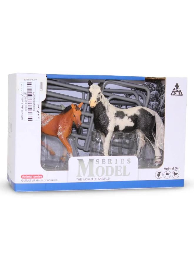 Animal Series Model – 2 Horses Figurines - Image 1