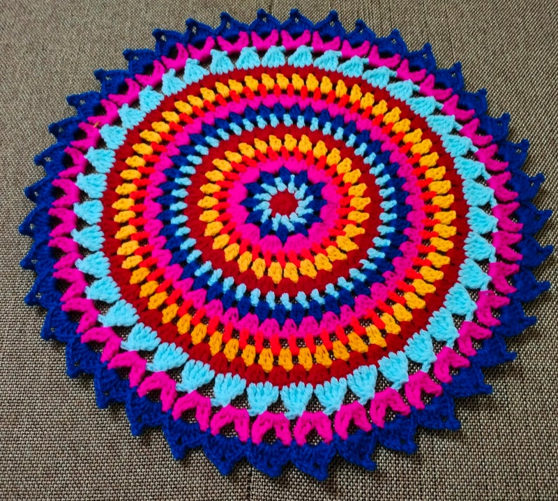 Ritika Craft® Woolen Crochet Handmade Mandala Doily/placemat/Table mat (16 inch) for Dreamcatcher - Image 5