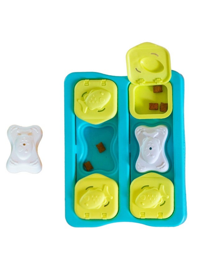 Catstages Kitty Cube Interactive Cat Treat Puzzle, Blue - Image 1