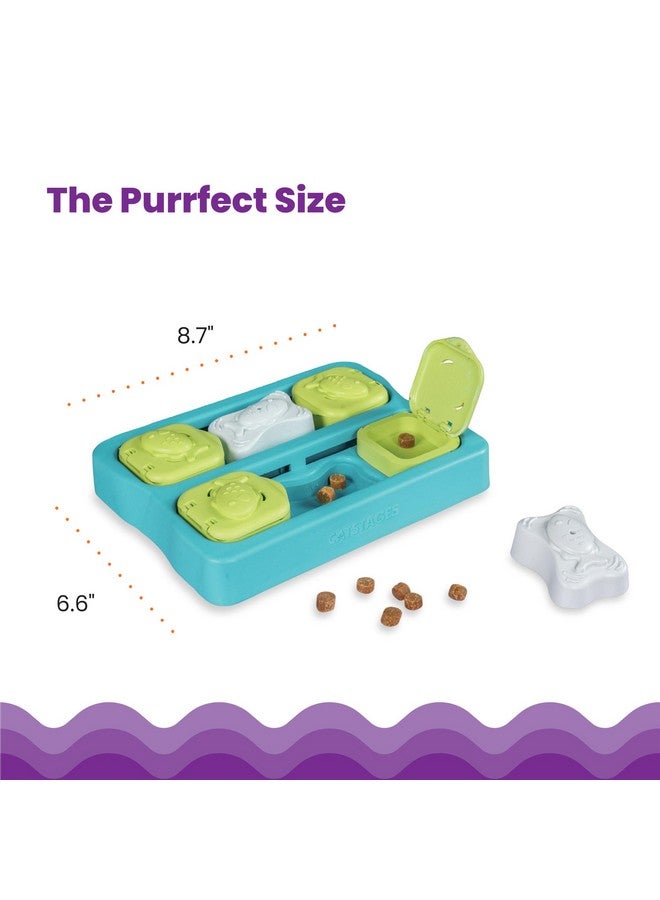 Catstages Kitty Cube Interactive Cat Treat Puzzle, Blue - Image 5