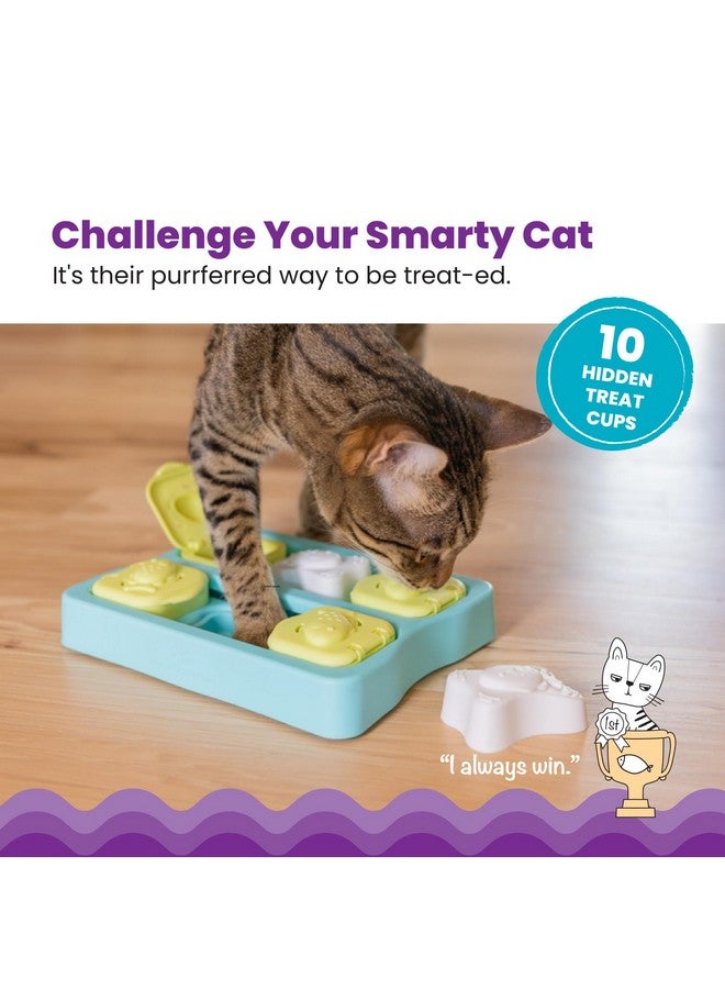 Catstages Kitty Cube Interactive Cat Treat Puzzle, Blue - Image 2