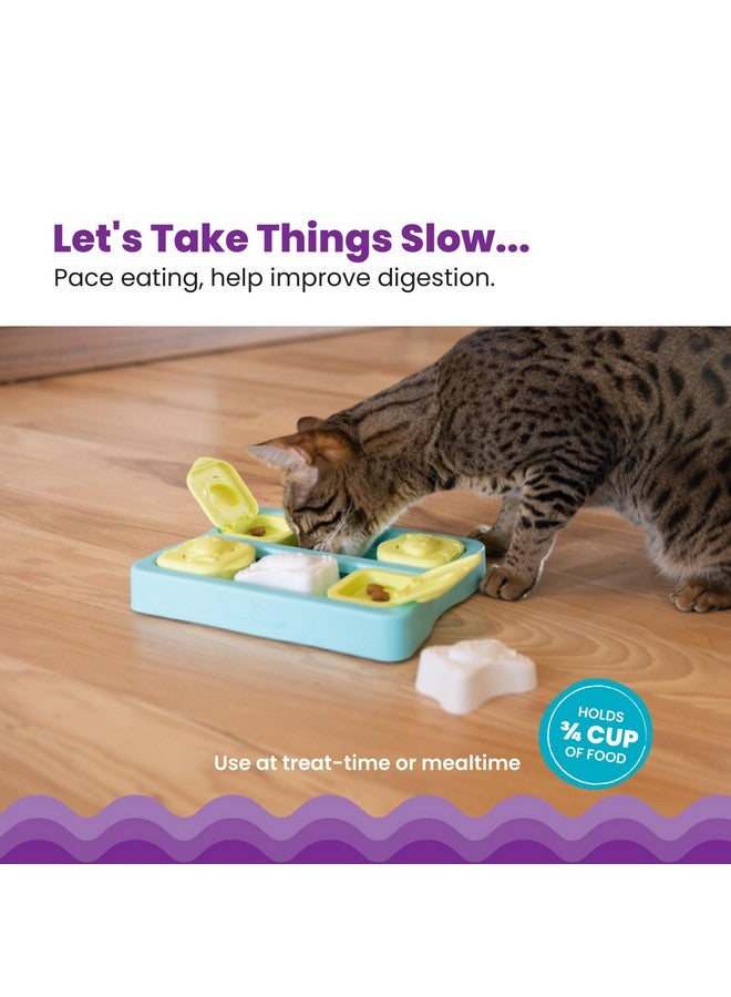 Catstages Kitty Cube Interactive Cat Treat Puzzle, Blue - Image 4