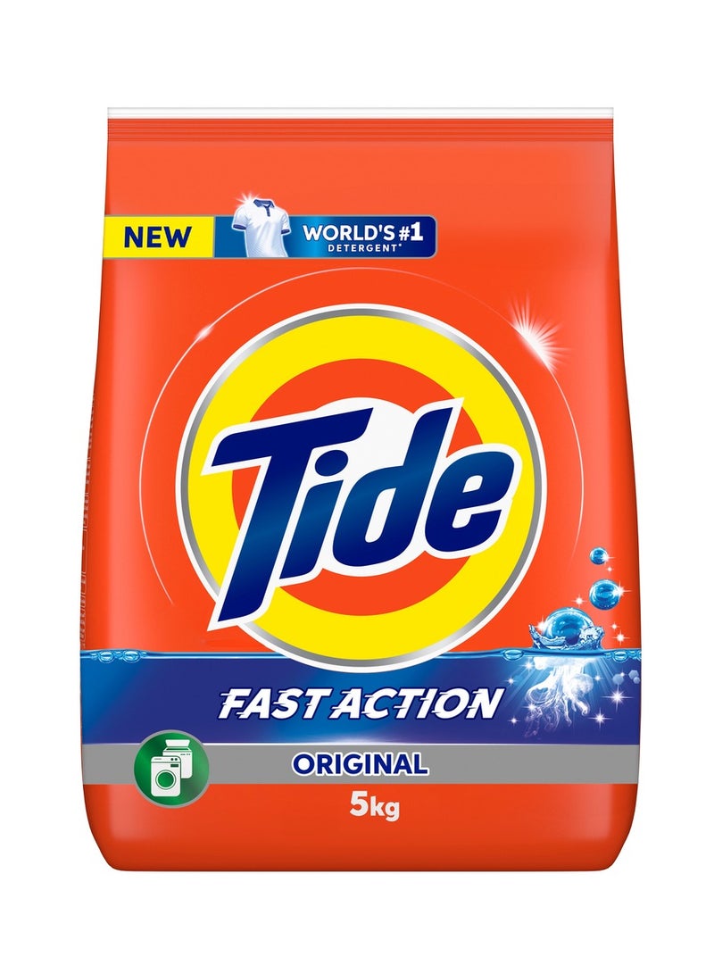 Tide Fast Action Laundry Detergent Powder 5kg - Image 1