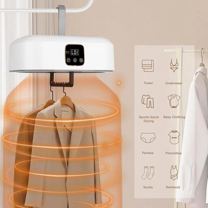 بريمو بلس { "titleAr": "مجفف ملابس كهربائي قابل للطي، BJ-002 - آلة تجفيف ملابس ذكية مع مؤقت رقمي، موفرة للمساحة، مثالية للاستخدام المنزلي والسفر وملابس الأطفال" "detailsAr": " "تخزين قابل للطي": يتميز بتصميم قابل للطي ذكي، مما يسمح بتخزينه - Image 4