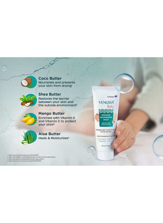 VENUSIA - Venusia Dr Reddy'S Venusia Baby Intensive Moisturizing Cream For Dry And Ultra Dry Skin Contains Cocoa Aloe Mango & Shea Butters 75G - Image 1