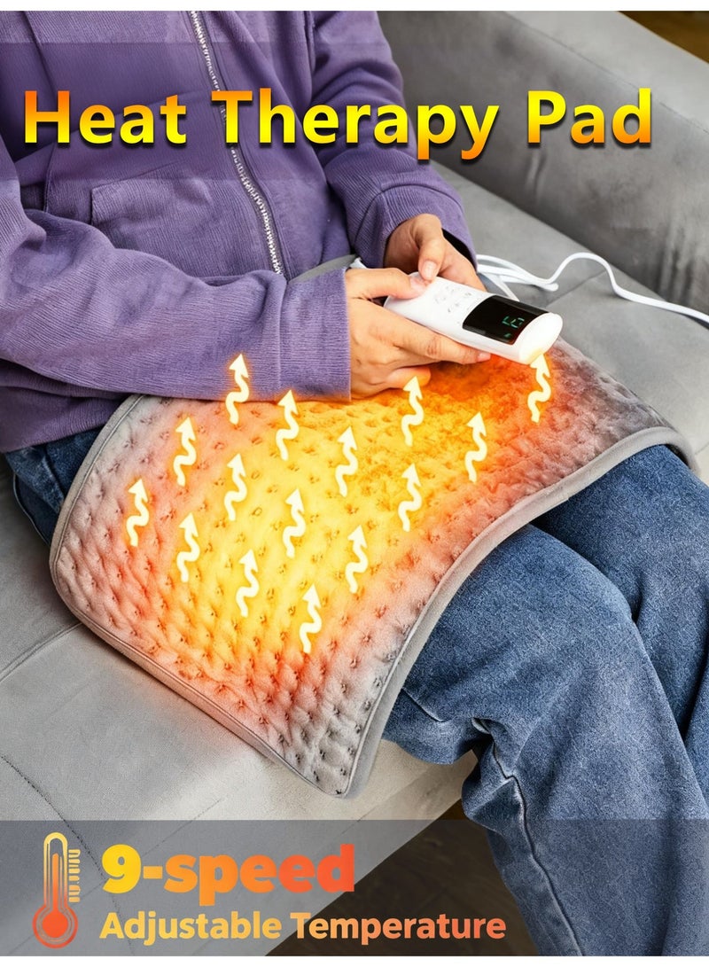 وسادة حرارية كهربائية للظهر والكتفين والرقبة - إعدادات حرارية متعددة مع إيقاف تلقائي وقابلة للغسل الآلي ومحمولة لتخفيف الآلام - Image 1
