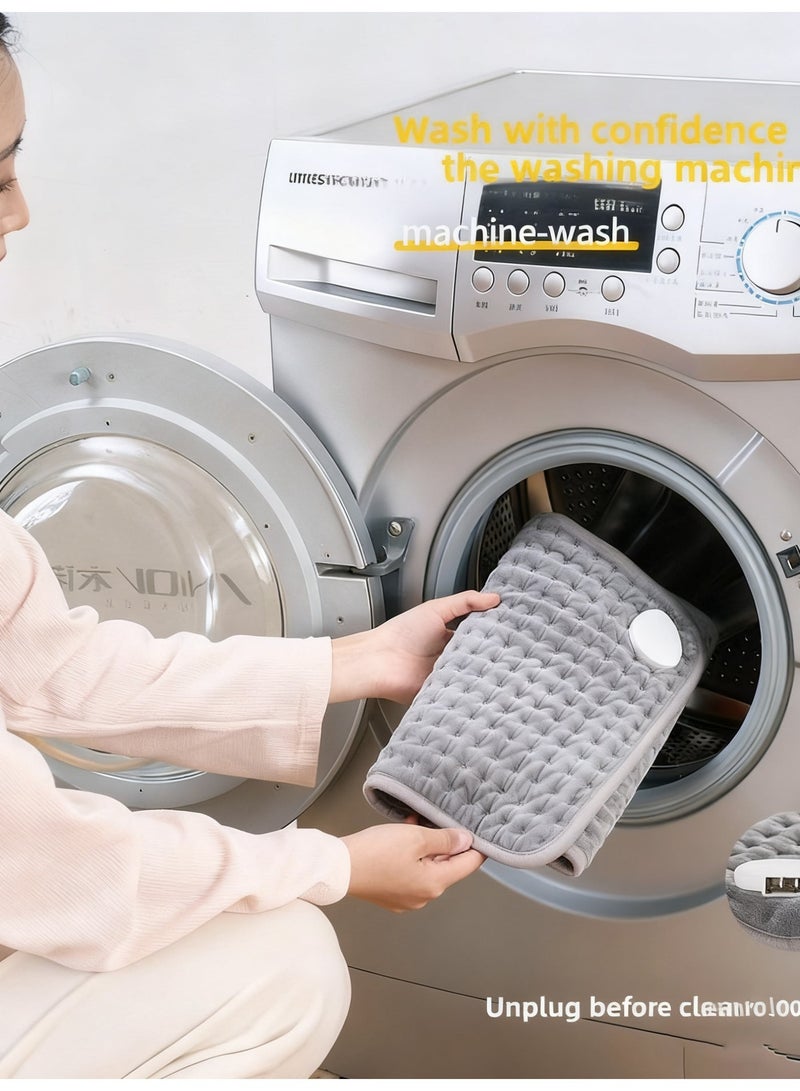 وسادة حرارية كهربائية للظهر والكتفين والرقبة - إعدادات حرارية متعددة مع إيقاف تلقائي وقابلة للغسل الآلي ومحمولة لتخفيف الآلام - Image 4