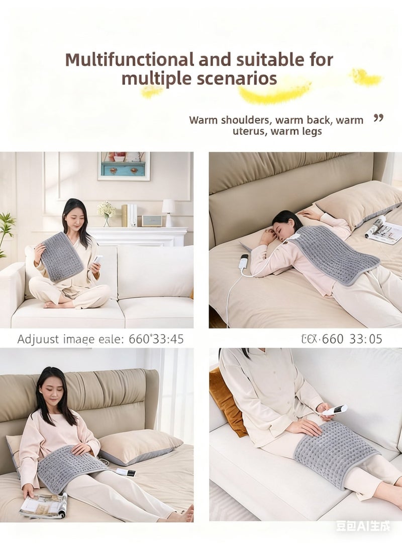Heating Pad Electric for Pain Relief of Back Neck and Shoulder 6 Electric Temperature Options 9 Temperature Settings Auto Shut Off - Image 3