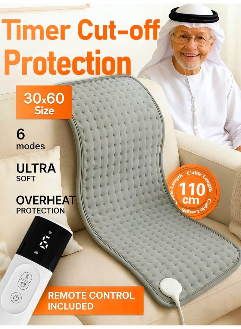 Heating Pad Electric for Pain Relief of Back Neck and Shoulder 6 Electric Temperature Options 9 Temperature Settings Auto Shut Off - Image 1