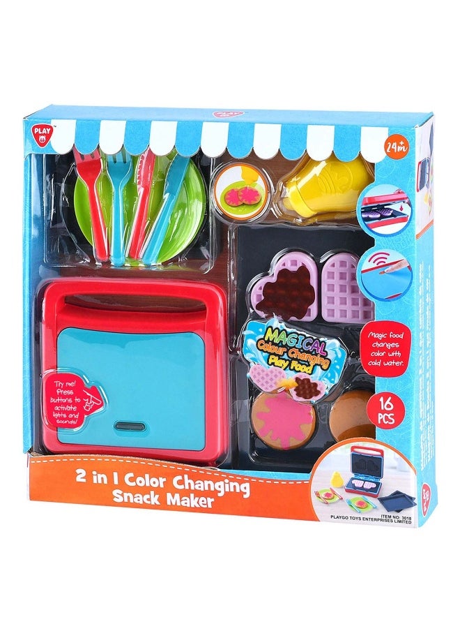 PLAYGO PlayGo 2-in-1 Colour Changing Snack Maker Playset (16 Pieces)  - Image 1
