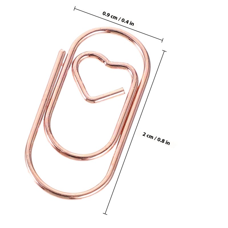 Rose Gold Mini Metal Paper Clips 100pcs Small Document File Clips for Office School Home and Craft Use - Image 3