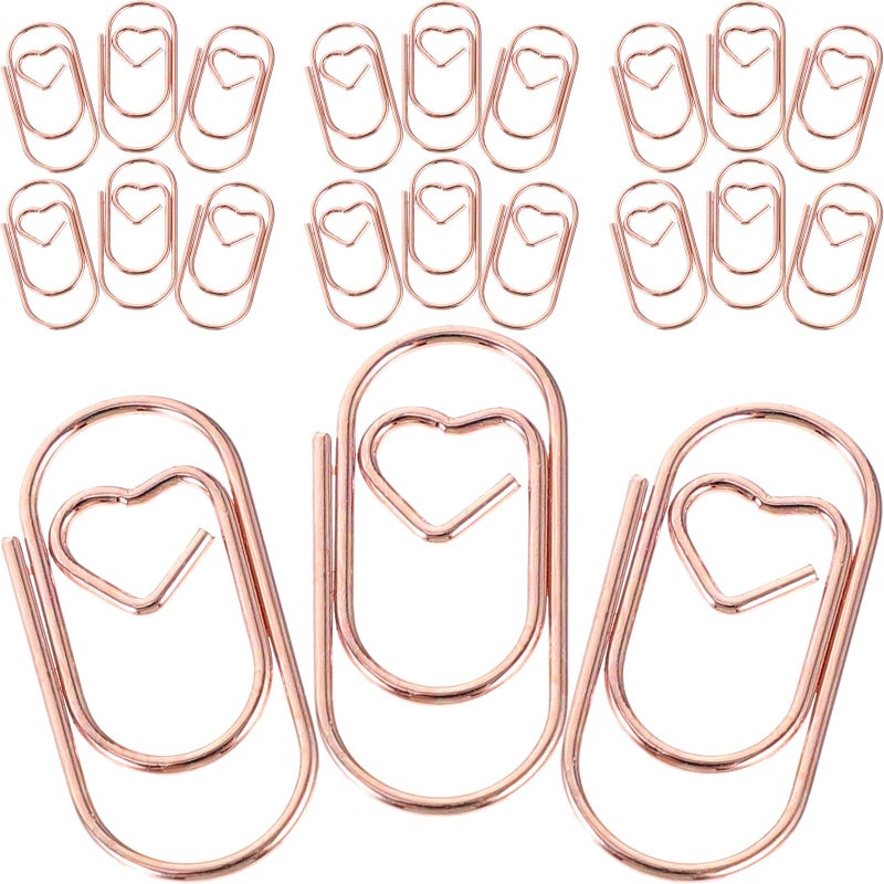 Rose Gold Mini Metal Paper Clips 100pcs Small Document File Clips for Office School Home and Craft Use - Image 2