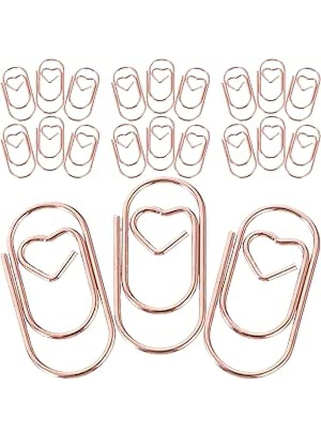 Rose Gold Mini Metal Paper Clips 100pcs Small Document File Clips for Office School Home and Craft Use - Image 1