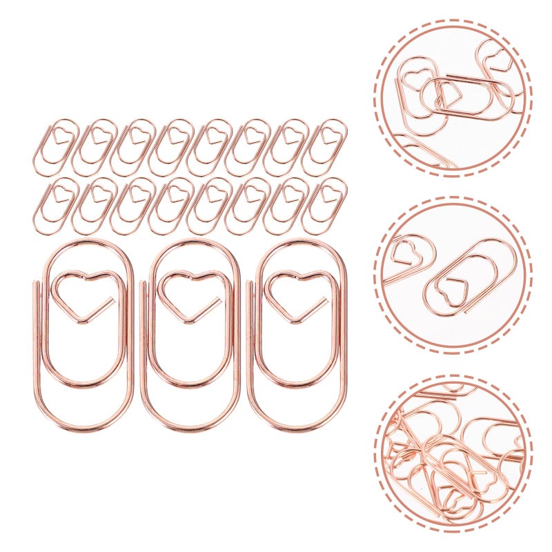 Rose Gold Mini Metal Paper Clips 100pcs Small Document File Clips for Office School Home and Craft Use - Image 5
