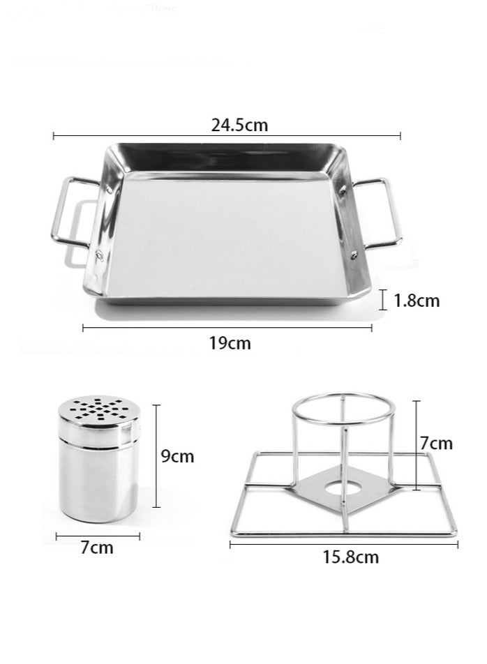 general Outdoor Convenient Beer Can Roast Chicken Tray Square Multi-Purpose Roast Chicken Plate BBQ BBQ Roast Chicken - Image 3