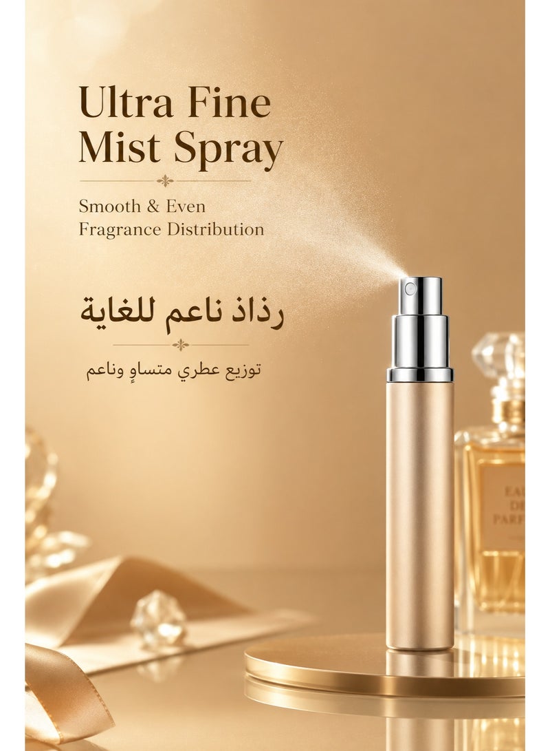 مرذاذ عطر جيب – زجاجة عطر سفر قابلة لإعادة التعبئة سعة 5 مل، بخاخ رذاذ ناعم فاخر مانع للتسرب، حاوية عطر صغيرة محمولة للسفر والعمل والاستخدام اليومي - Image 4