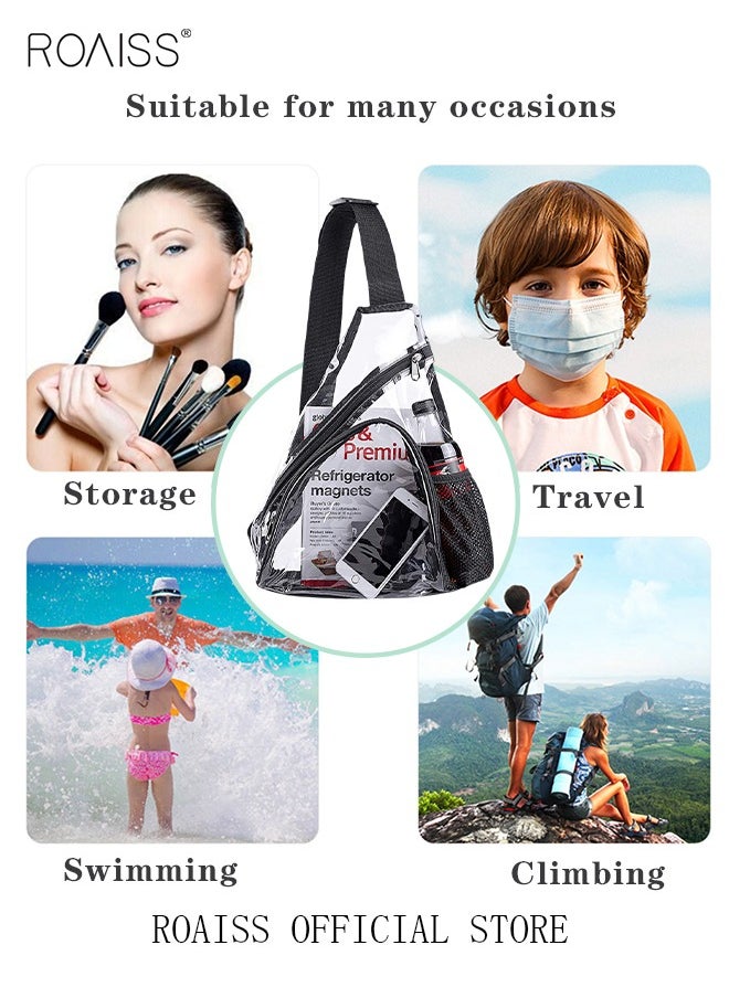 Men's and women's PVC transparent backpack cross body chest bag shoulder bag mini cross body bag jelly black edge transparent bag waterproof security bag - pzsku/ZB177B7E8A7BB6C0019CCZ/45/_/1722302255/d57df7cd-8e57-4840-a612-e3a6fd1cde1b