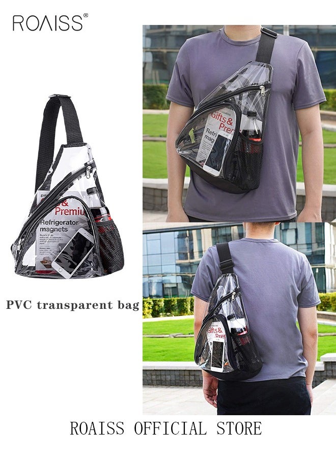 Men's and women's PVC transparent backpack cross body chest bag shoulder bag mini cross body bag jelly black edge transparent bag waterproof security bag - pzsku/ZB177B7E8A7BB6C0019CCZ/45/_/1722302256/05d7438b-ecb2-40bb-a93f-022b5a73e4d9