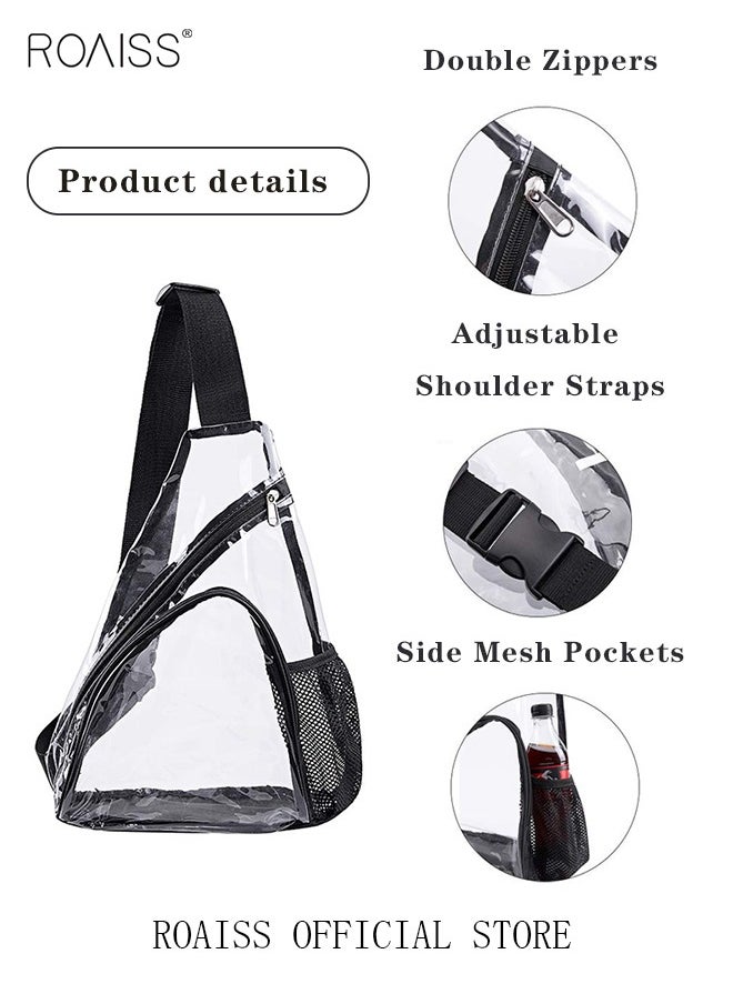 Men's and women's PVC transparent backpack cross body chest bag shoulder bag mini cross body bag jelly black edge transparent bag waterproof security bag - pzsku/ZB177B7E8A7BB6C0019CCZ/45/_/1722302296/819554d0-c7d3-469c-9b7e-952ea21e728a