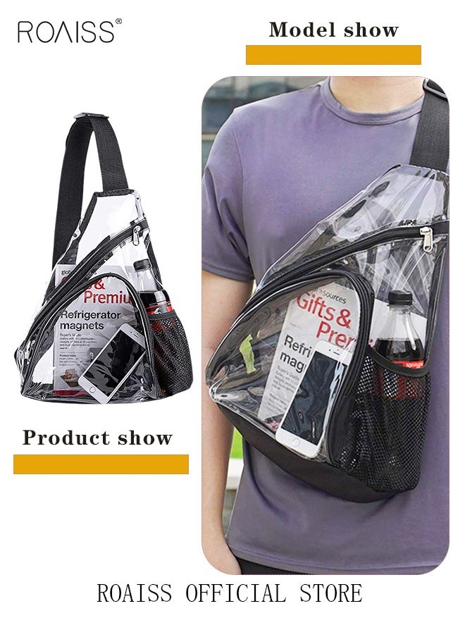 Men's and women's PVC transparent backpack cross body chest bag shoulder bag mini cross body bag jelly black edge transparent bag waterproof security bag - pzsku/ZB177B7E8A7BB6C0019CCZ/45/_/1722302306/868ba44b-59aa-47e9-8425-2e2eb53df1eb