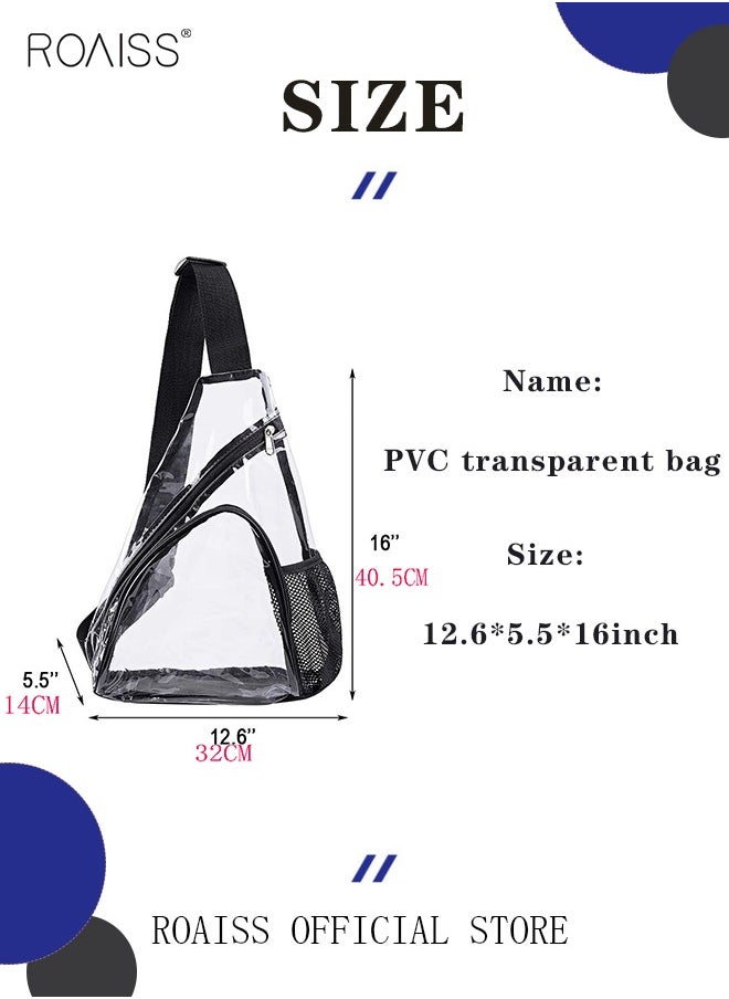 Men's and women's PVC transparent backpack cross body chest bag shoulder bag mini cross body bag jelly black edge transparent bag waterproof security bag - pzsku/ZB177B7E8A7BB6C0019CCZ/45/_/1722302307/2650c4d0-e032-43a1-bd2f-5e91c542ecf8