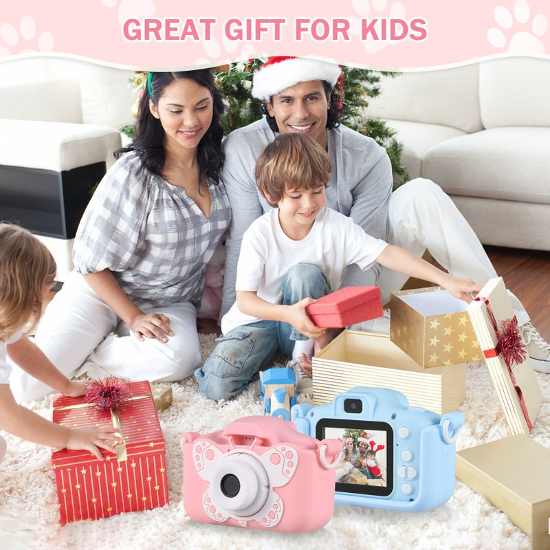 X7 Mini Camera Kids Camera Digital Camera 1080P Video Camera for 20MP Dual Lens 2.0 Inch IPS Screen Built-in Battery Cute Photo Frames Interesting Games with 32GB Memory Card USB Card Reader - Image 2