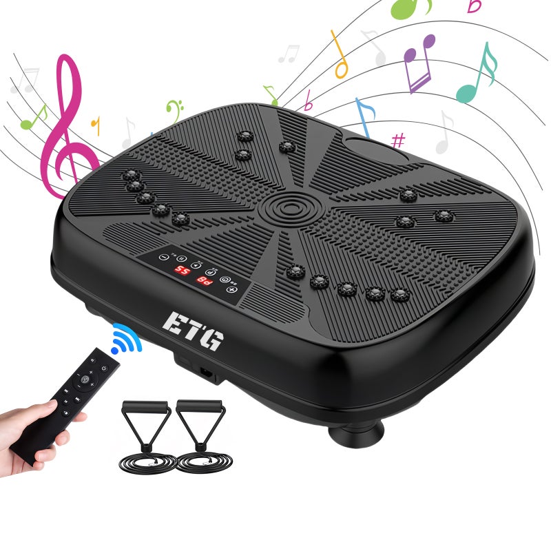 إي تي جي جهاز تمرين صغير مزود بلوحة اهتزازية لتمرين الجسم بالكامل، منصة لياقة بدنية اهتزازية، جهاز تصريف لمفاوي لإنقاص الوزن، تشكيل الجسم، العافية، صالات رياضية منزلية، تمرين - Image 1