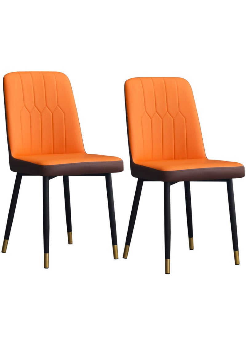 Sharpdo Dining chair, 2-piece set, high resilience foam, leather seat - Image 2