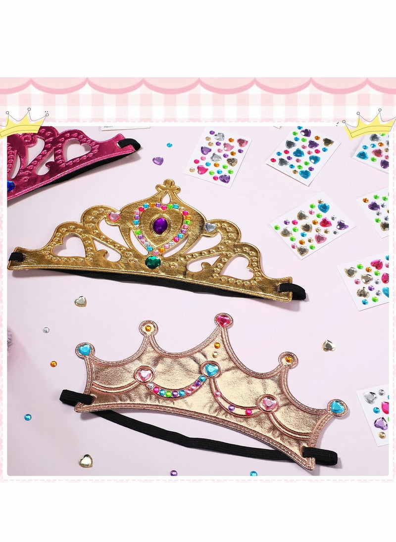 Generic - DIY Crown Set, 36 Pieces Birthday Decoration Set Including 16 Pieces of Princess Headdress and 20 Pieces of Crystal Diamond Stickers King Theme Children's Party Supplies Foam Birthday Hat - Image 1