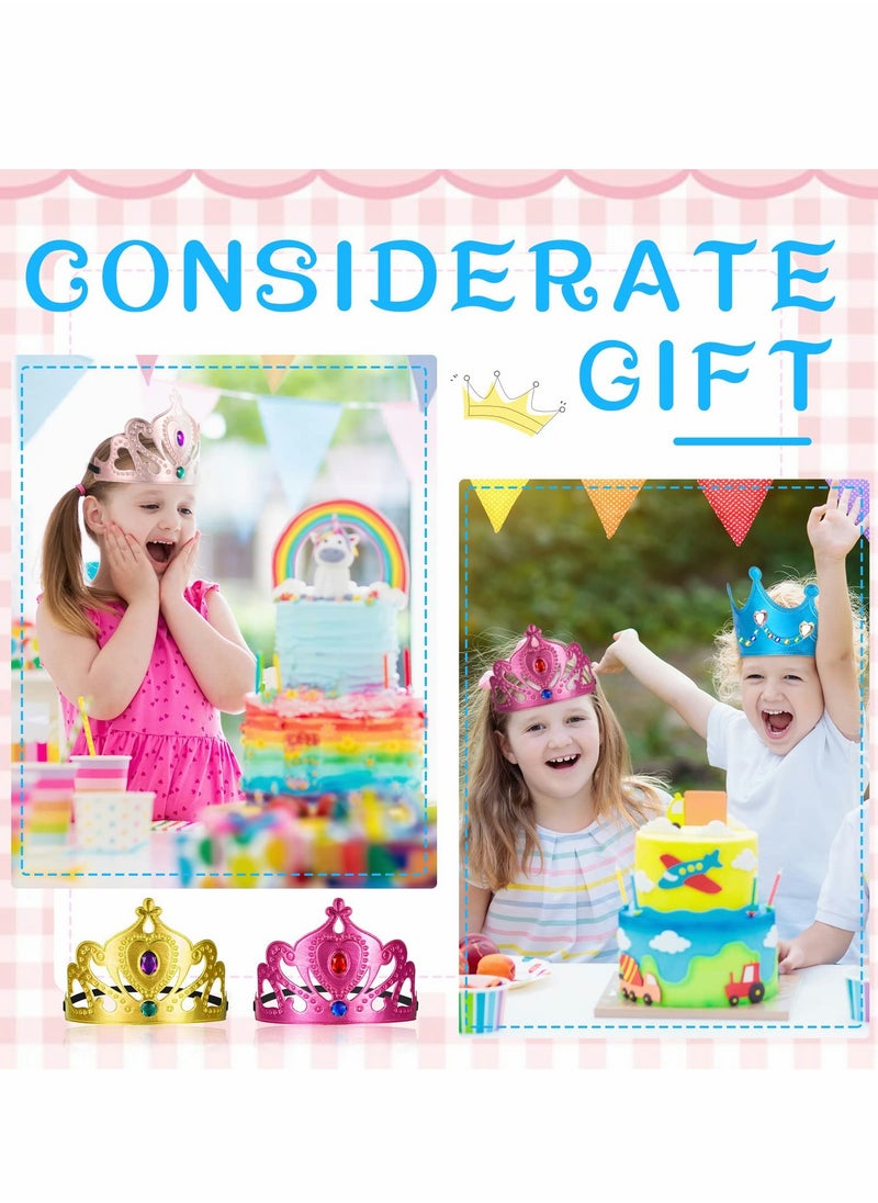 Generic - DIY Crown Set, 36 Pieces Birthday Decoration Set Including 16 Pieces of Princess Headdress and 20 Pieces of Crystal Diamond Stickers King Theme Children's Party Supplies Foam Birthday Hat - Image 1