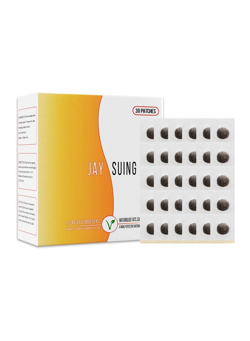 Jaysuing 30Pcs Slimming Patch Body Belly Waist Losing Weight Cellulite Slimming Sticker  - Image 1