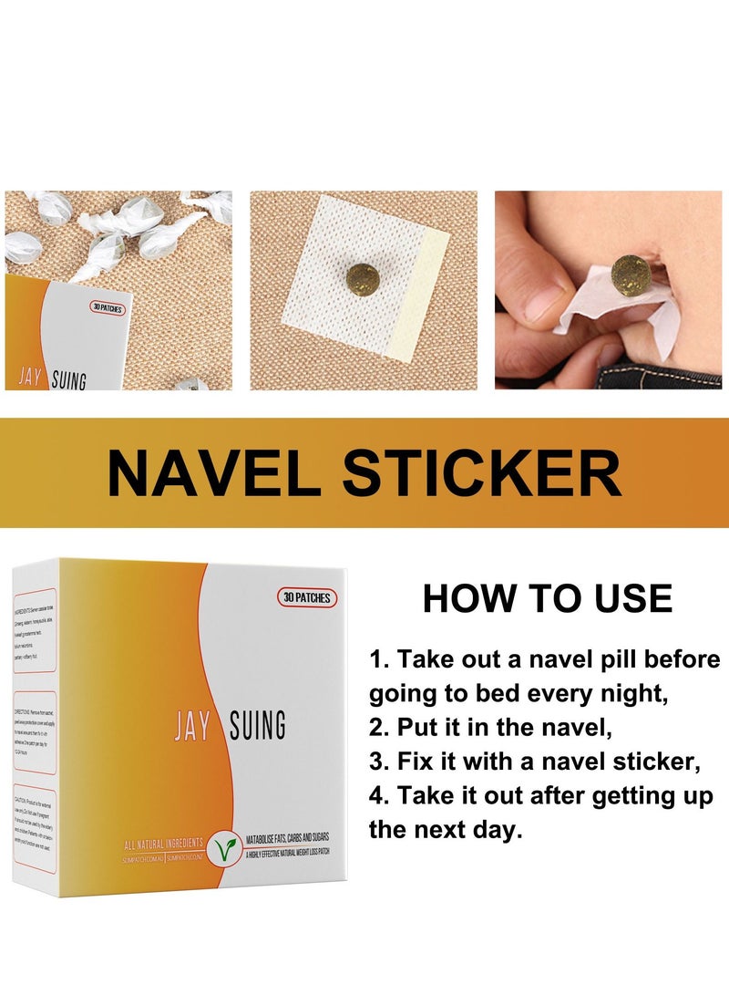 Jaysuing 30Pcs Slimming Patch Body Belly Waist Losing Weight Cellulite Slimming Sticker  - Image 3