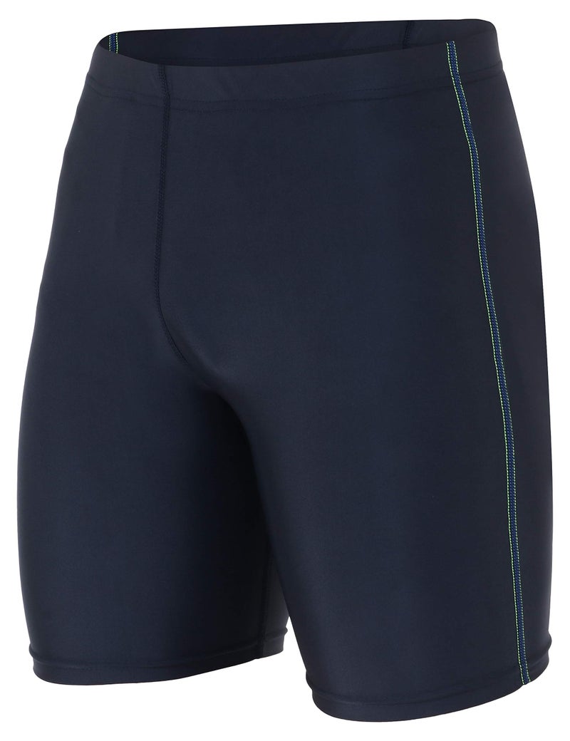 NEVER LOSE Unisex Compression Sports Shorts Half Tights (X-Large) Navy Blue - Image 5