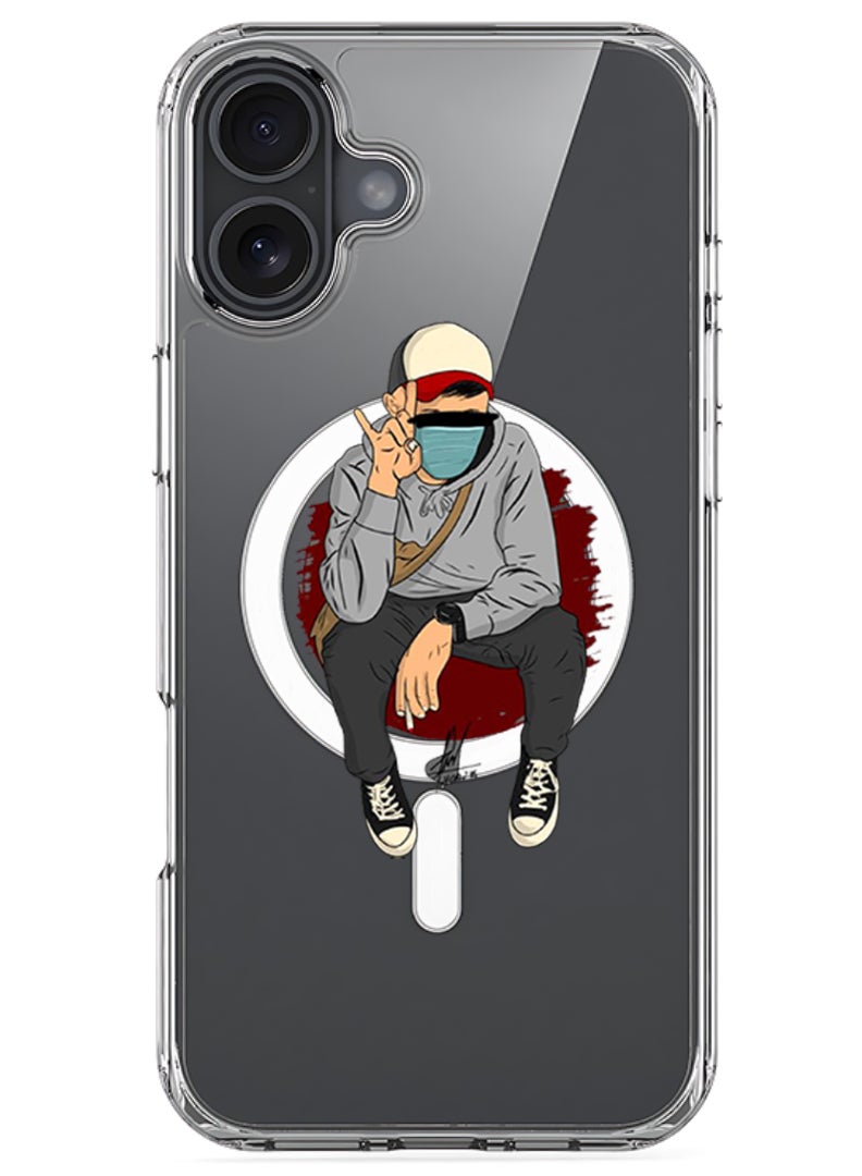 Theodor iPhone 16 Magsafe Magnetic Case Compatible with Wireless Charging, Shockproof Phone Bumper Cover - peace - Image 1