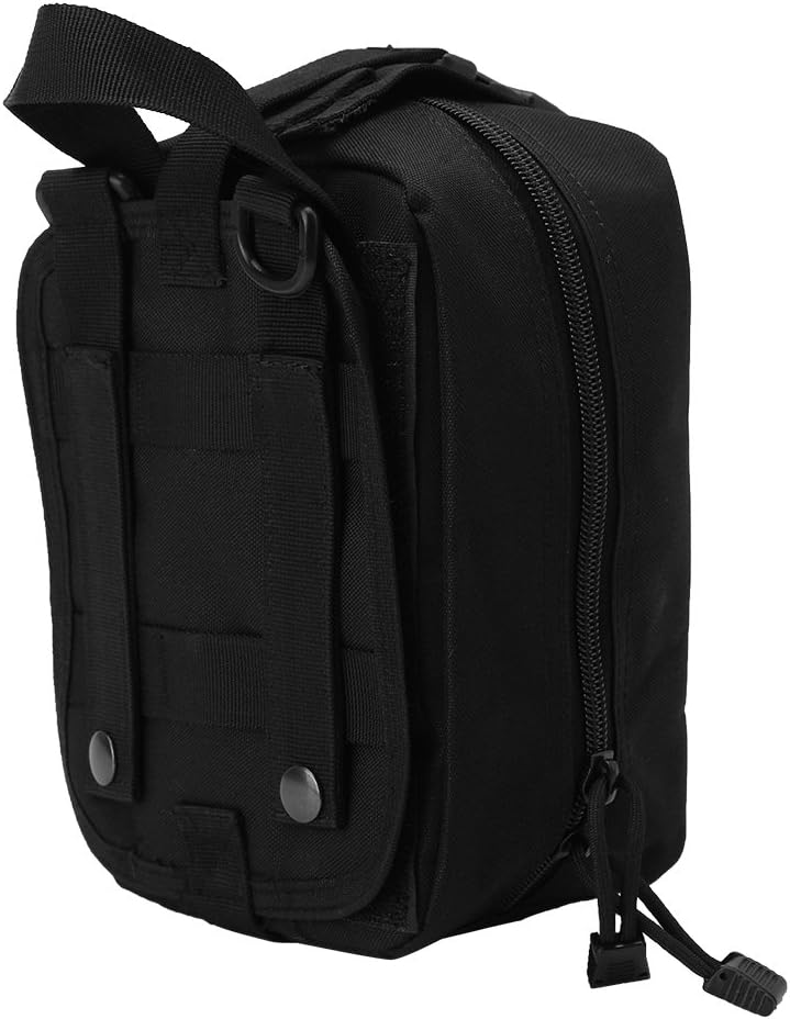 woobles Tactical First Aid Bag, Outdoor Medical First Aid Bag Climbing Emergency Pouch Utility Case-Black - Image 1