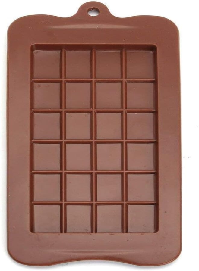 Chocolate Mold Silicone Bar Mould Break Apart Choc Block Pack of 1 Molds Rectangle Sweet Bakeware Wax Melt Non-Stick Food Grade Baking Create Delicious Chocolates, Energy Bars 3D Candy