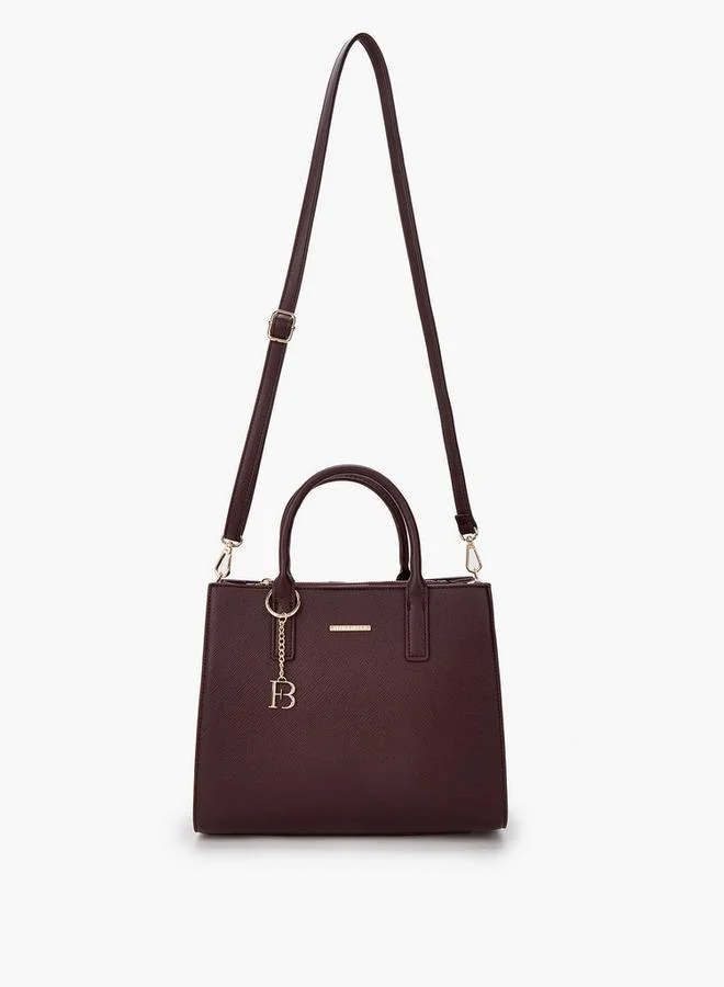 Flora Bella By Shoexpress Solid Tote Bag with Detachable Strap