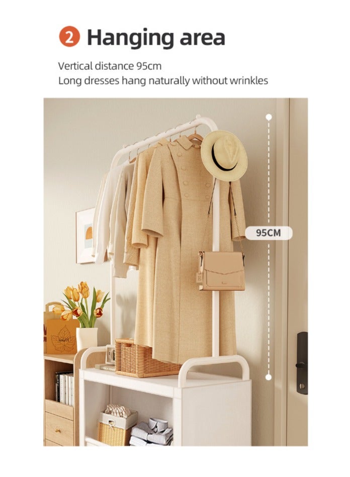 XiuWoo Multifunctional Modern Simple Style Clothes Storage Hanging Wardrobe Coat Rack Shoes Rack with 2 Organizer Bags For Home Bedroom  - Image 3