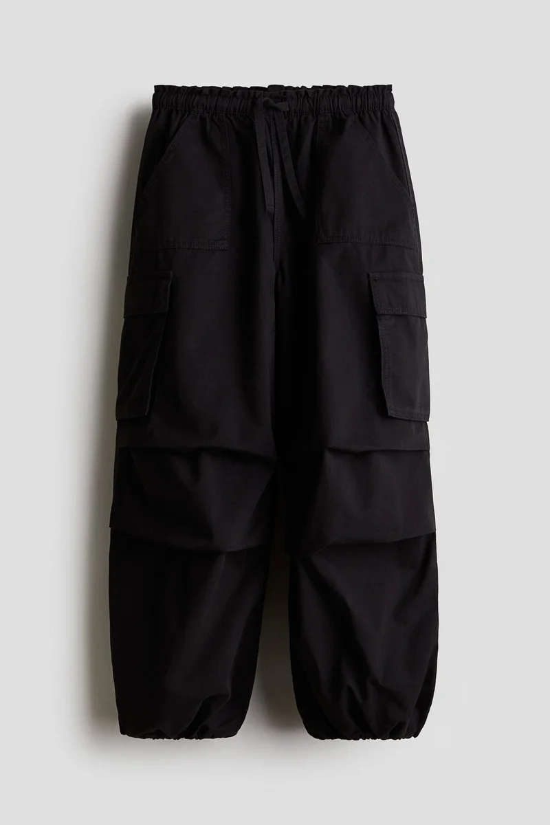 H&M Cotton Twill Parachute Trousers
