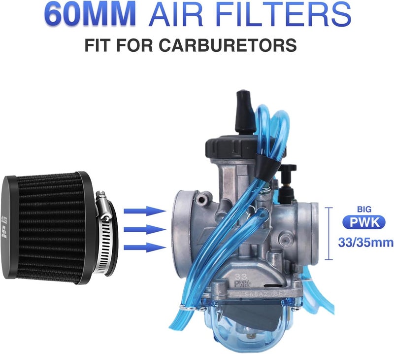 ZSDTRP 2PCS Motorcycle Air Filter 60MM - Image 5