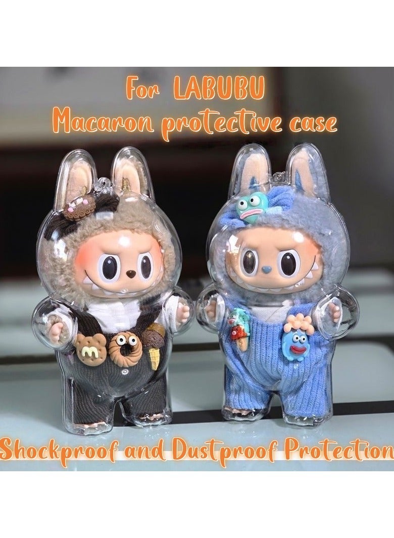 Labubu Generation 1 Translucent Protective Case | Macaron-Color Standing Dustproof & Shockproof Display Box（Without Baby）