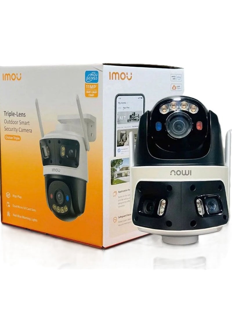 Cruiser Triple Lens 11MP Outdoor Wi-Fi 6 PT Camera – Smart Tracking with Full Color Night Vision, Designed to Deliver Maximum Visibility, Security, and Control for Homes and Businesses (5MP + 3MP + 3MP lenses) - Image 3