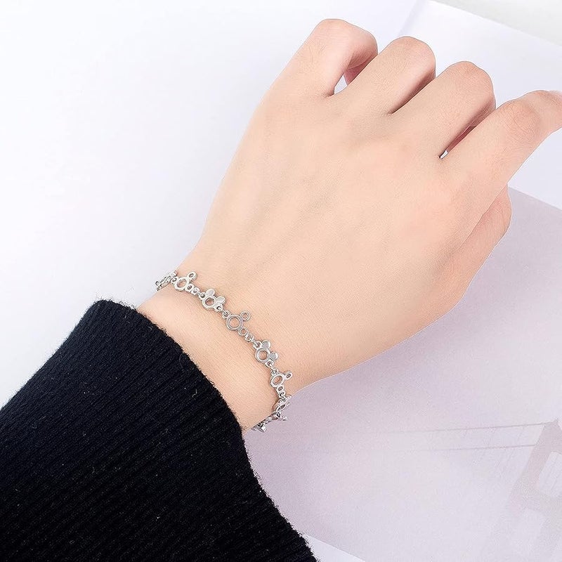 Dankadi Fashion Cute Mickey Bracelet for Women 925 Sterling Silver Adjustable Charm Jewelry Gift Birthday Gift For Women Wife Girls Her - Image 3