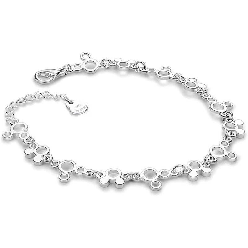 Dankadi Fashion Cute Mickey Bracelet for Women 925 Sterling Silver Adjustable Charm Jewelry Gift Birthday Gift For Women Wife Girls Her - Image 1