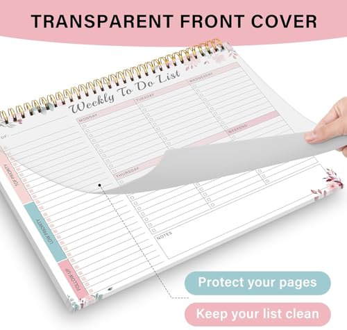 KAICN Weekly To Do List Notepad with 52 Undated Sheets（8.5"×11"）- Undated Weekly Desk Planner for Women & Man, School/Office Supplies - Image 5