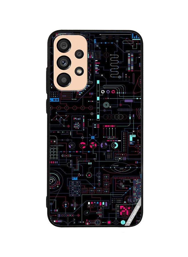 VR CREATIVE Protective Case Cover For Samsung Galaxy A23 Circuit Design Multicolour - Image 1