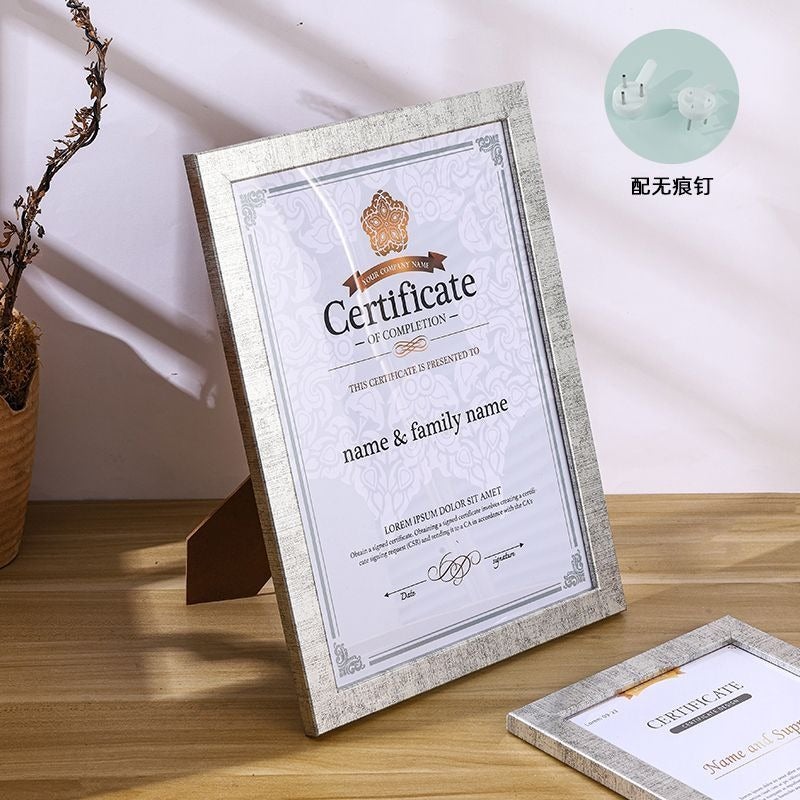 A4 Certificate Frame Gold Silver Award Display Frame for Patents, Documents, Wall Mountable & Tabletop - Image 1
