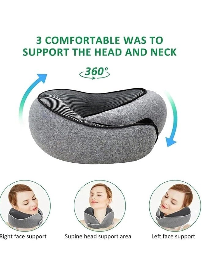 Generic U-Shaped Pillow, Adjustable 100% Pure Memory Foam, New Ergonomic Design, Soft and Comfortable, Full Neck Surround Pillow.  - Image 3