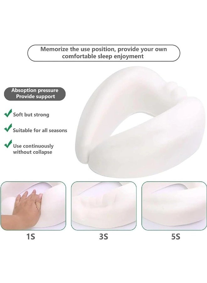 Generic U-Shaped Pillow, Adjustable 100% Pure Memory Foam, New Ergonomic Design, Soft and Comfortable, Full Neck Surround Pillow.  - Image 4